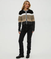 Fiona Stripe Crew Neck Cardigan
